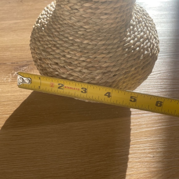 Hand woven Seagrass Clay/Terracota Vase, 9” - Picture 5 of 11